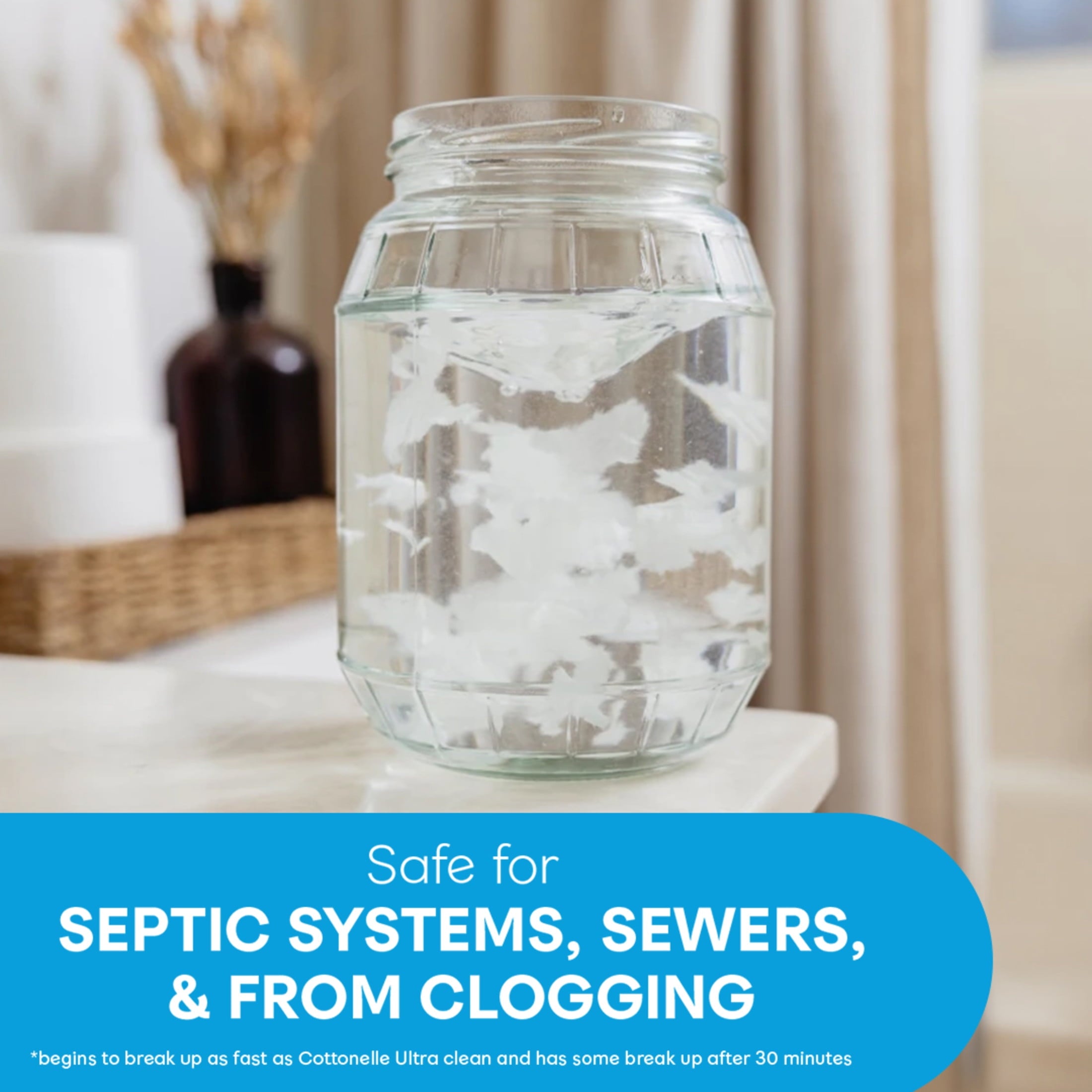 Cottonelle Ultra Clean Toilet Paper, Strong Toilet Tissue, 24 Mega Rolls