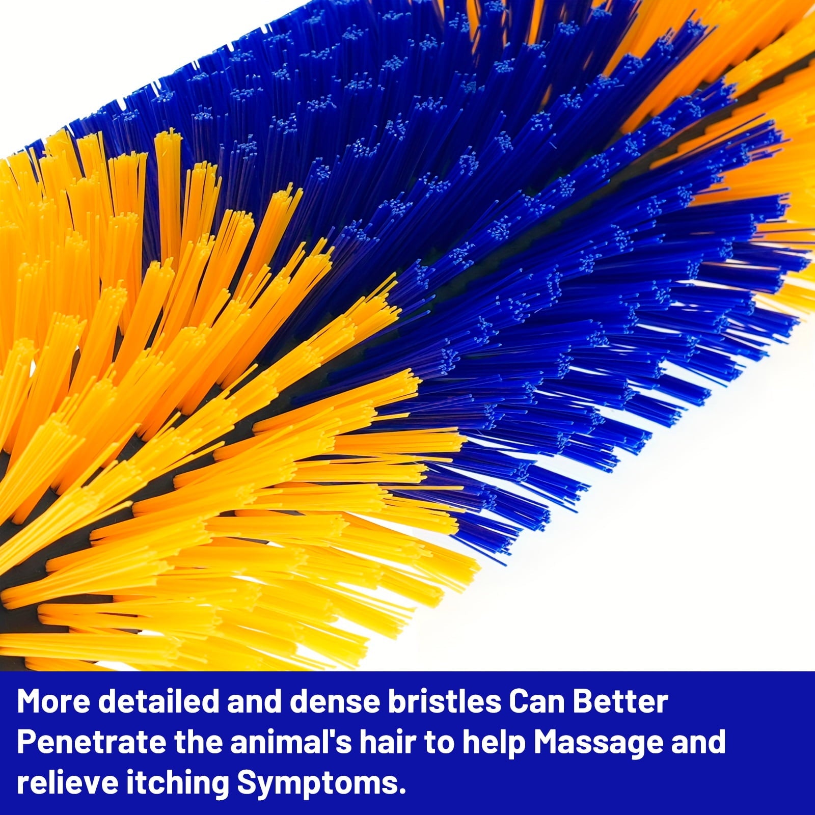 2PCS Livestock Scratch Brushes, Horse Scratcher Full Massage Brush Kit, Relieve Itching on Back, for Horse, Cattle, Sheep, Pig, Yellow