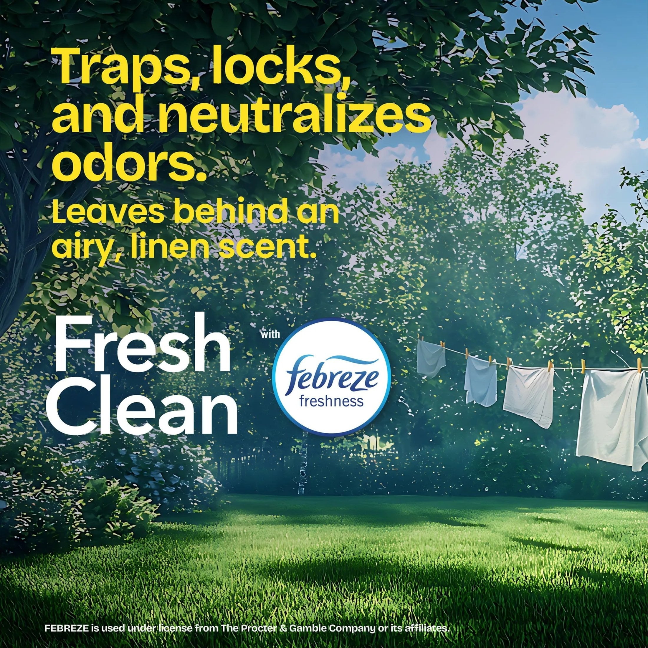 Glad ForceFlex Tall Kitchen Drawstring Trash Bags, 13 gallon, Gain Fresh Clean with Febreze Freshness, 80 Bags