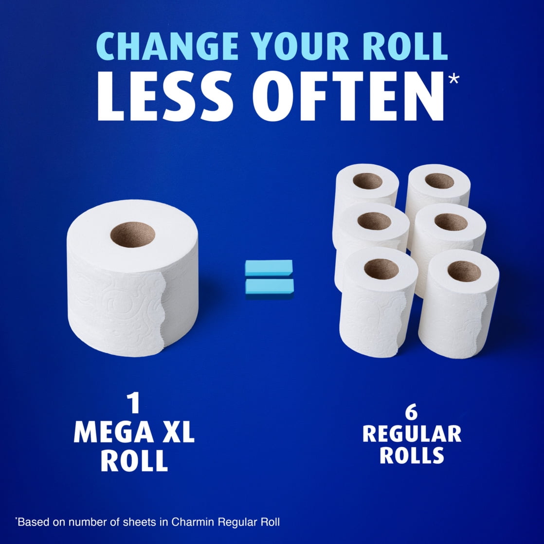 Charmin Toilet Paper Ultra Soft, 12 Mega XL Rolls, 2-Ply Bath Tissue