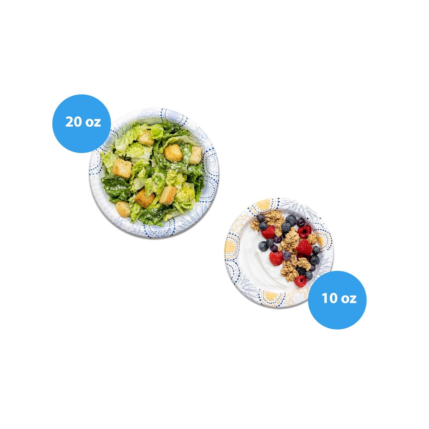 Great Value Everyday Disposable Paper Bowls, 20 oz, 50 Count